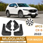 For Mazda CX-5 2022 4pcs/Set Car Auto Soft Plastic Splash Flaps Fender Guard - Image 2