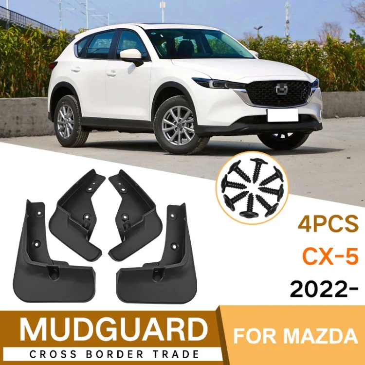 CAR2593_1.webp For Mazda CX-5 2022 4pcs/Set Car Auto Soft Plastic Splash Flaps Fender Guard - Image 2