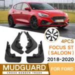 For Ford Focus ST Saloon 2018-2020 4pcs/Set Car Auto Soft Plastic Splash Flaps Fender Guard - Image 2