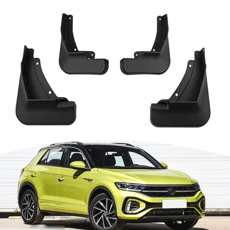 CAR2644_1.webp For Volkswagen T-ROC 2023 4pcs/Set Car Auto Soft Plastic Splash Flaps Fender Guard - Image 2