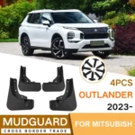 For Mitsubishi Outlander 2023 4pcs/Set Car Auto Soft Plastic Splash Flaps Fender Guard - Image 2