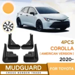 For Toyota Corolla 2020-2023 US 4pcs/Set Car Auto Soft Plastic Splash Flaps Fender Guard - Image 2