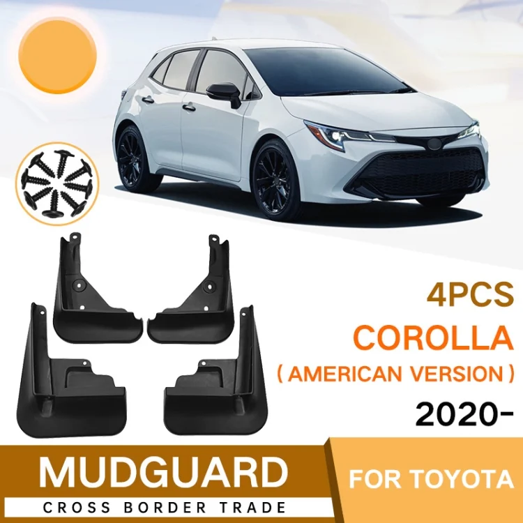 CAR2646_1.webp For Toyota Corolla 2020-2023 US 4pcs/Set Car Auto Soft Plastic Splash Flaps Fender Guard - Image 2