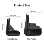 For Toyota Corolla 2020-2023 US 4pcs/Set Car Auto Soft Plastic Splash Flaps Fender Guard - Image 3