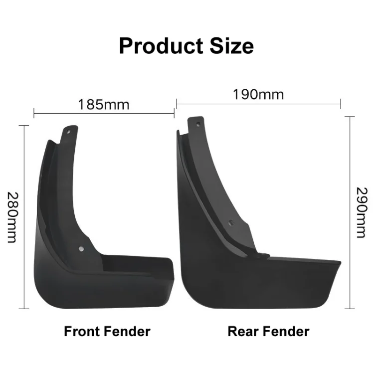 CAR2647_2.webp For Skoda Superb 2016-2021 4pcs/Set Car Auto Soft Plastic Splash Flaps Fender Guard - Image 3
