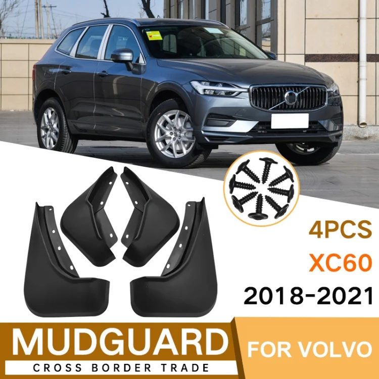 CAR2648_1.webp For Volvo XC60 2018-2023 4pcs/Set Car Auto Soft Plastic Splash Flaps Fender Guard - Image 2