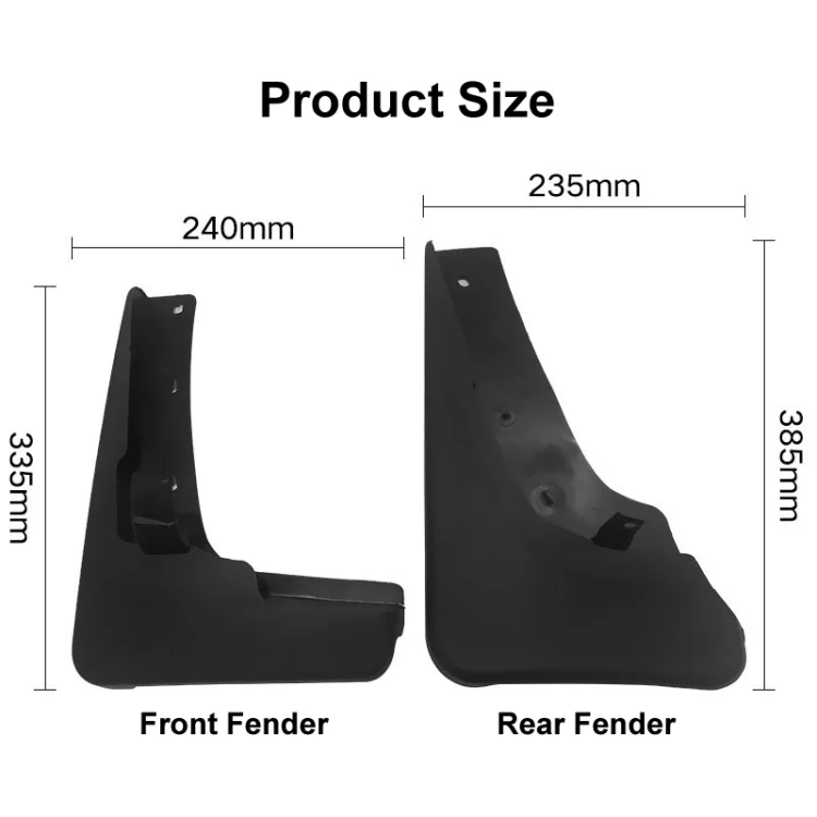 CAR2649_2.webp For Nissan X-Trail T31 2008-2013 4pcs/Set Car Auto Soft Plastic Splash Flaps Fender Guard - Image 3