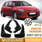 For Hyundai i30 / i30cw Wagon 2007-2012 4pcs/Set Car Auto Soft Plastic Splash Flaps Fender Guard - Image 2