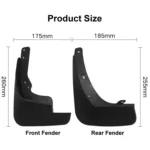 For Hyundai i30 / i30cw Wagon 2007-2012 4pcs/Set Car Auto Soft Plastic Splash Flaps Fender Guard - Image 3