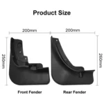 For Haval Jolion 2021 4pcs/Set Car Auto Soft Plastic Splash Flaps Fender Guard - Image 3