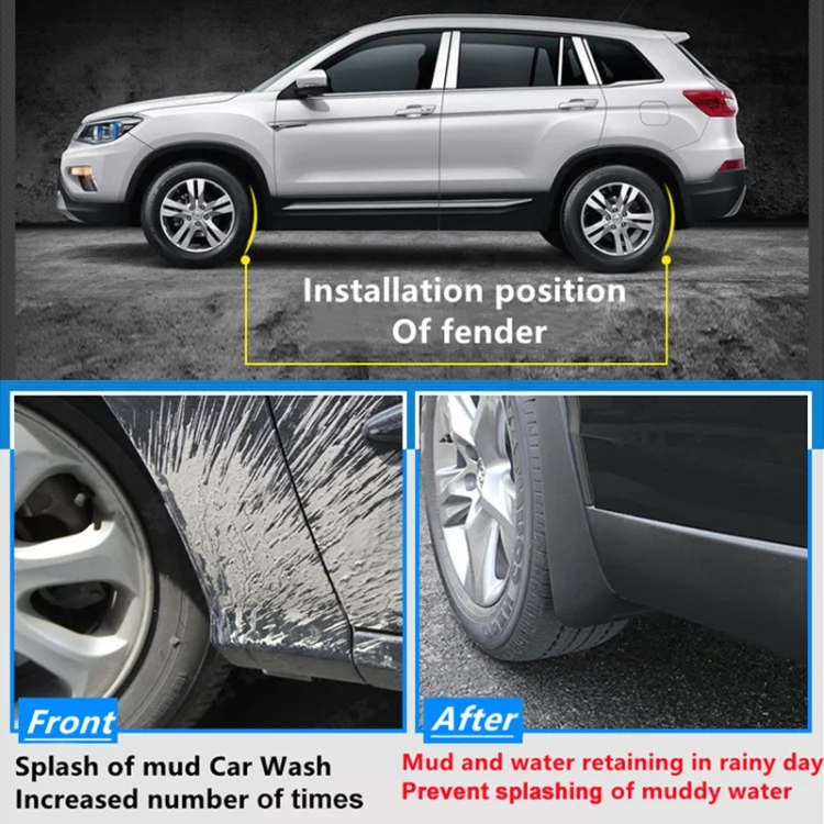 CAR2706_5.webp For BMW X1 X 2023 4pcs/Set Car Auto Soft Plastic Splash Flaps Fender Guard - Image 6