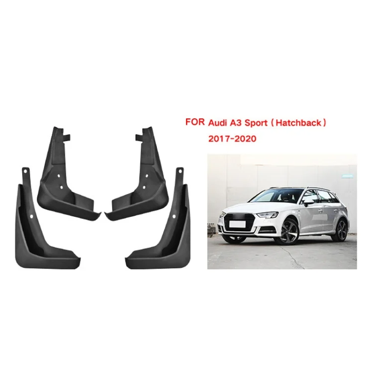 CAR2710_1.webp For Audi A3 Hatchback Sport 2017-2020 4pcs/Set Car Auto Soft Plastic Splash Flaps Fender Guard - Image 2
