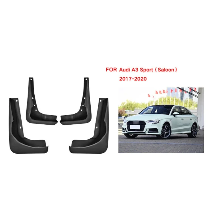 CAR2712_1.webp For Audi A3 Sedan Sport 2017-2020 4pcs/Set Car Auto Soft Plastic Splash Flaps Fender Guard - Image 2