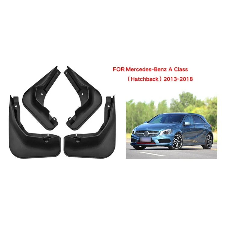 CAR2720_1.webp For Mercedes-Benz A-class Hatchback 2013-2018 4pcs/Set Car Auto Soft Plastic Splash Flaps Fender Guard - Image 2