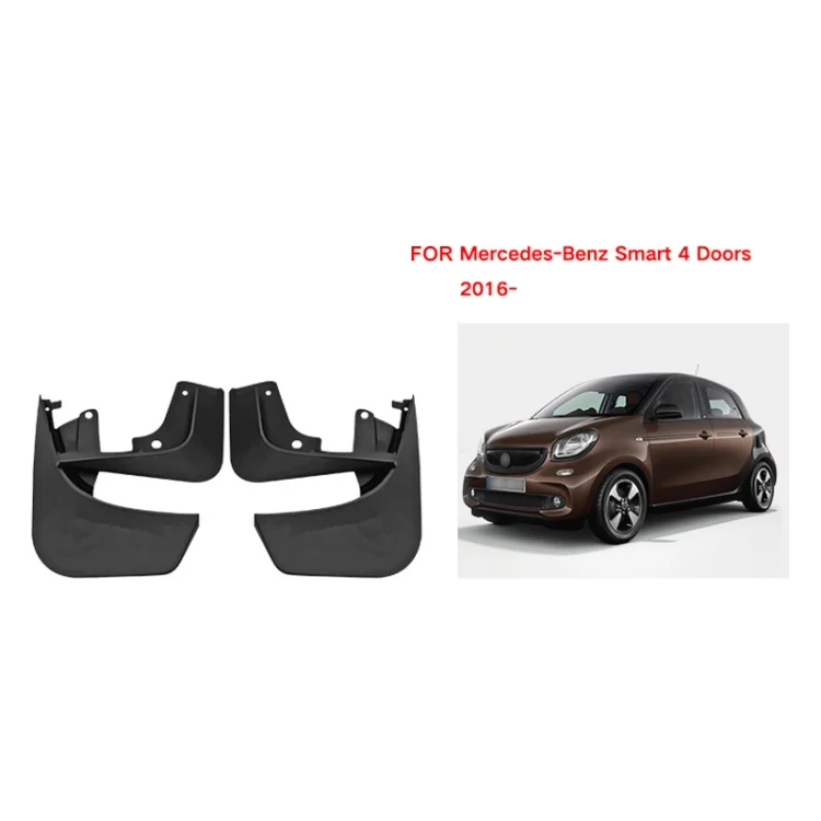 CAR2723_1.webp For Mercedes-Benz Smart 4-door 2016-2021 4pcs/Set Car Auto Soft Plastic Splash Flaps Fender Guard - Image 2