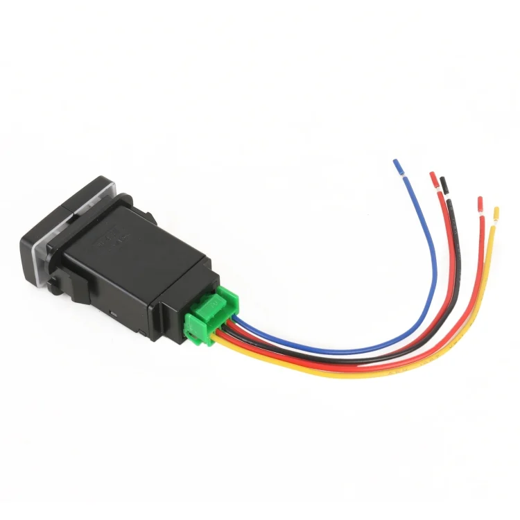 CAR2774_1.webp TS-201 For Toyota Car Blue-green Light Large Fog Light Dual Control Switch with Lock - Image 2