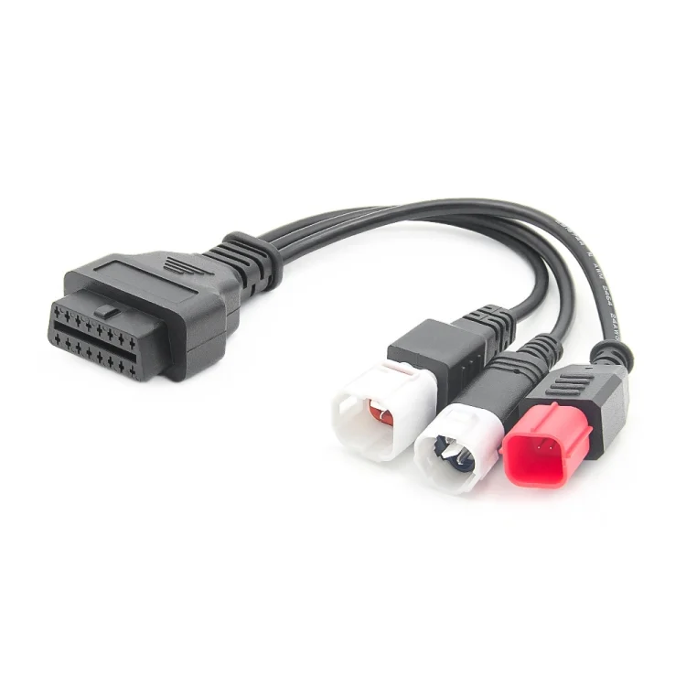 CAR2783R_1.webp For Honda / Yamaha 3 in 1 OBDII Female to 3 Pin+4 Pin+6 Pin Motorcycle Connector Cable - Image 3