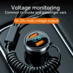 BW13 67.5W 3 in 1 Charging Cable & Dual USB Port Car Charger - Image 10