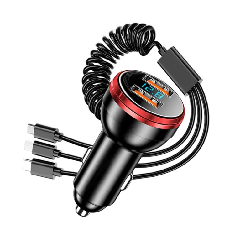 BW15 110W 3 in 1 Charging Cable & Dual USB Port Car Charger
