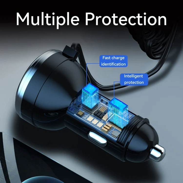 CAR2794_B5.webp BW15 110W 3 in 1 Charging Cable & Dual USB Port Car Charger - Image 6