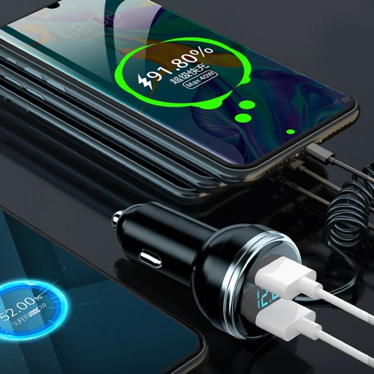 CAR2794_B8.webp BW15 110W 3 in 1 Charging Cable & Dual USB Port Car Charger - Image 9