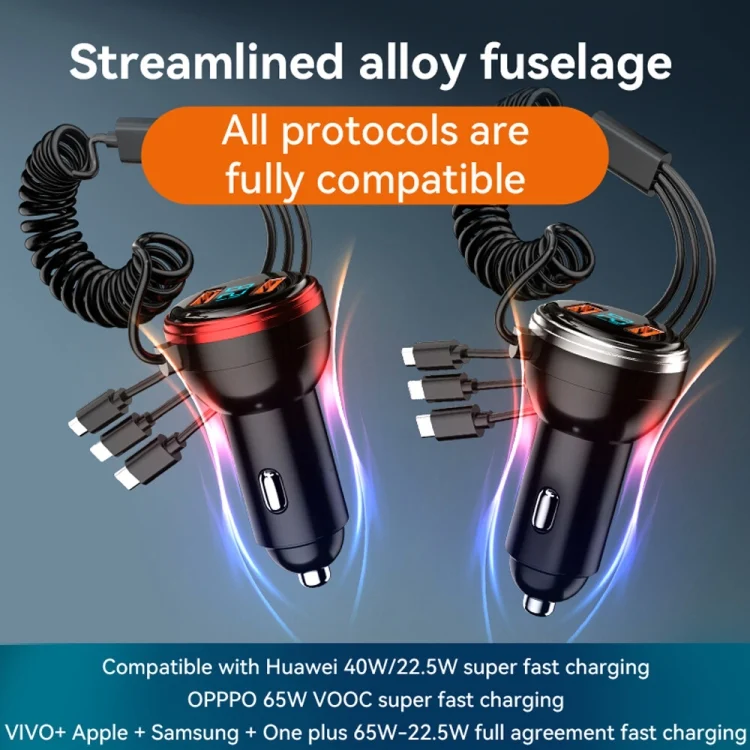 CAR2794_B9.webp BW15 110W 3 in 1 Charging Cable & Dual USB Port Car Charger - Image 10