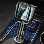 Ozio CL48TC 66W PD 20W + USB Dual Port Multi-function Car Charger with Dual Cigarette Lighters - Image 3