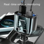 Ozio CL48TC 66W PD 20W + USB Dual Port Multi-function Car Charger with Dual Cigarette Lighters - Image 5