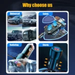 Ozio HX06 151W Type-C + USB Dual Port Car Charger with 3 in 1 Spring Data Cable - Image 6