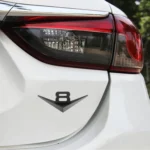 Car Number 8 Personalized Aluminum Alloy Decorative Stickers, Size:10x4x0.4cm