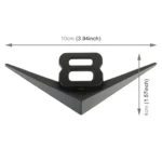 Car Number 8 Personalized Aluminum Alloy Decorative Stickers, Size:10x4x0.4cm - Image 4