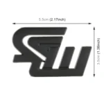 Car SW Pattern Aluminum Alloy Personalized Decorative Stickers, Size:5.5x3.5x0.4cm - Image 4