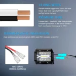 D0034 Off-road Vehicle 300W Round Waterproof Switch Light Wiring Harness - Image 5