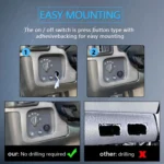 D0034 Off-road Vehicle 300W Round Waterproof Switch Light Wiring Harness - Image 6