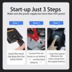 D7L 8800mAh Multifunctional Car Emergency Start Power Supply Air Pump Integrated Machine - Image 11