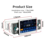 158W 5 inch Allwinner Melis F133 Car MP5 Player, Support CarPlay / BT / USB / FM - Image 2