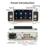 158W 5 inch Allwinner Melis F133 Car MP5 Player, Support CarPlay / BT / USB / FM - Image 3