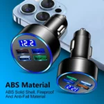 3.1A 4 in 1 Digital Display Car Charger with Voltmeter - Image 3