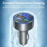 3.1A 4 in 1 Digital Display Car Charger with Voltmeter - Image 5