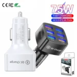 BK-360 6 in 1 QC3.0+3.1A USB luminescent Car Charger - Image 2