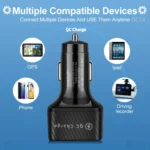BK-360 6 in 1 QC3.0+3.1A USB luminescent Car Charger - Image 7