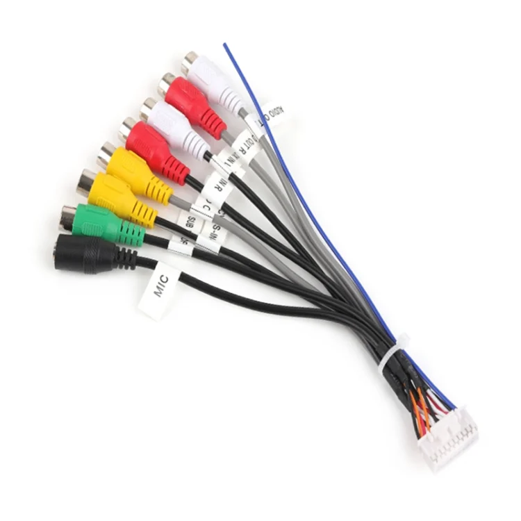 CAR2889_1.webp Palminfo Android Navigation 20-pin Audio Microphone Cable RCA Bass Amplifier Cable - Image 2