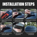 H901 Car Remote Pilot Light Warning Light Dual Flash Light - Image 3