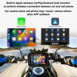P502M Motorcycles Portable Waterproof 5 inch Wireless Carplay GPS Navigator - Image 4