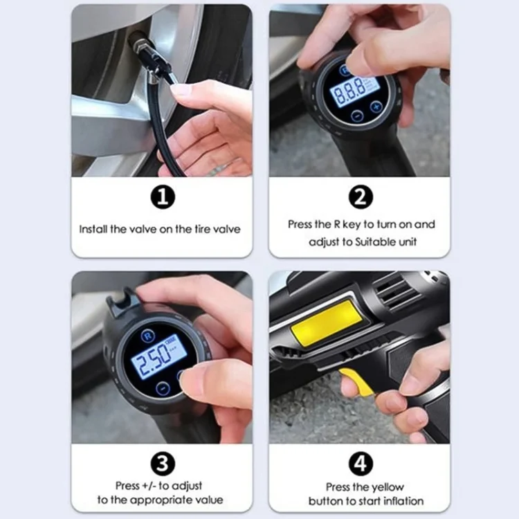 CAR2922_7.webp Car Portable Mini Wireless Digital Display Tire Inflator Pump - Image 8
