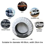 4pcs / Set Car Tire 420D Oxford Cloth Protective Cover, Diameter: 48-58cm, Width: 29cm - Image 2