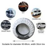 4pcs / Set Car Tire 420D Oxford Cloth Protective Cover, Diameter: 60-66cm, Width: 30cm - Image 2