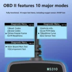 MS310 LCD Screen Car Battery Tester ODB2 Fault Detector - Image 5
