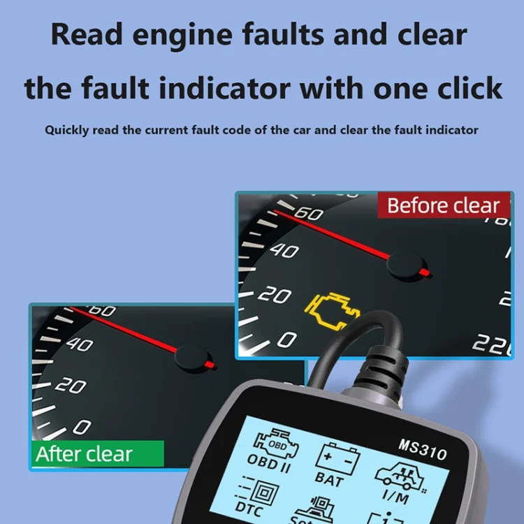 CAR2972_5.webp MS310 LCD Screen Car Battery Tester ODB2 Fault Detector - Image 6