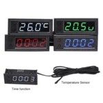 3 in 1 DC5-50V Car High-precision Electronic LED Luminous Clock + Thermometer + Voltmeter - Image 2